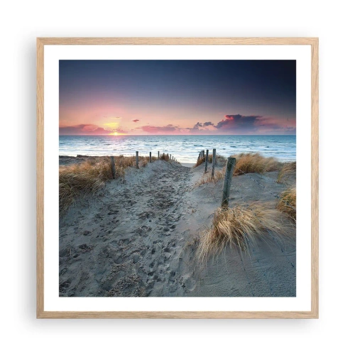 Póster en marco roble claro - Se derramó un arco iris de luminosidad.... - 60x60 cm