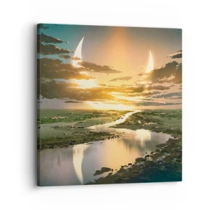 Cuadro sobre lienzo - Impresión de Imagen - En algún lugar de una galaxia muy, muy lejana - 30x30 cm