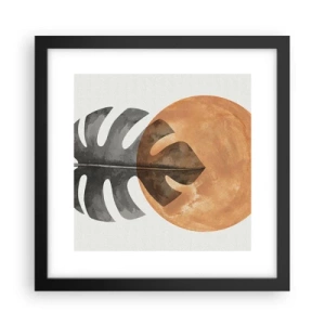 Póster en marco negro - Siempre el sol - 30x30 cm