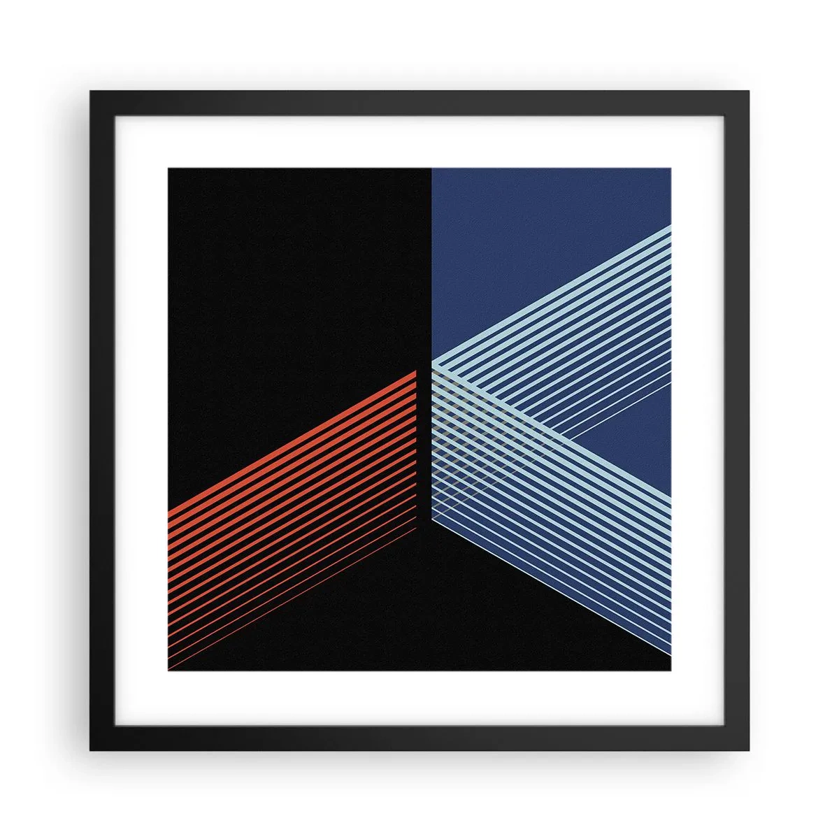 Póster en marco negro - La rectitud - 40x40 cm