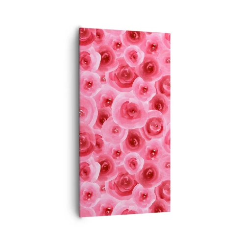 Cuadro sobre lienzo - Impresión de Imagen - Rosas abajo y arriba - 65x120 cm