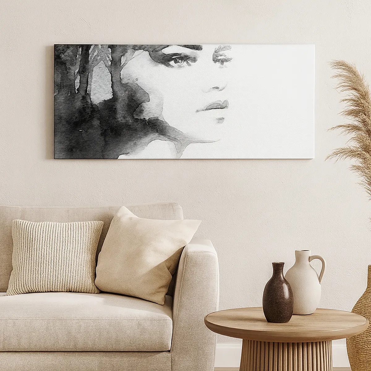 Cuadro sobre lienzo - Impresión de Imagen - Hecho de misterio y niebla - 30x30 cm