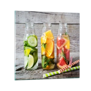Cuadro sobre vidrio - Impresiones sobre Vidrio - Saludable por naturaleza - 70x70 cm