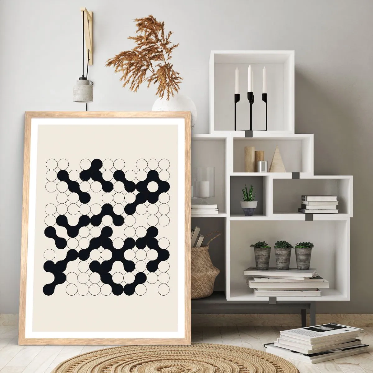 Póster en marco roble claro - Juego chino - una variación - 50x70 cm