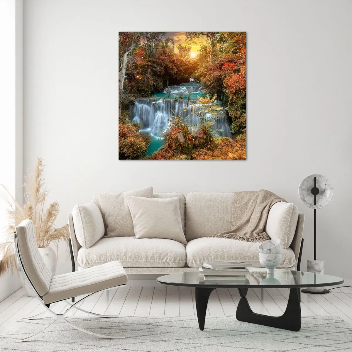 Cuadro sobre vidrio - Impresiones sobre Vidrio - El tesoro escondido del bosque - 40x40 cm