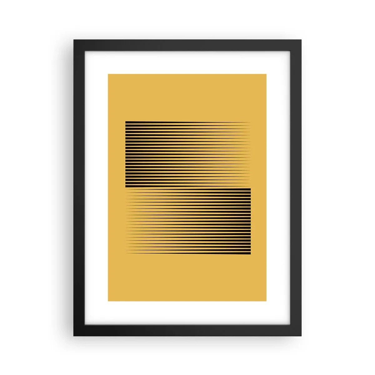 Póster en marco negro - Cuadrado de opuestos - 30x40 cm