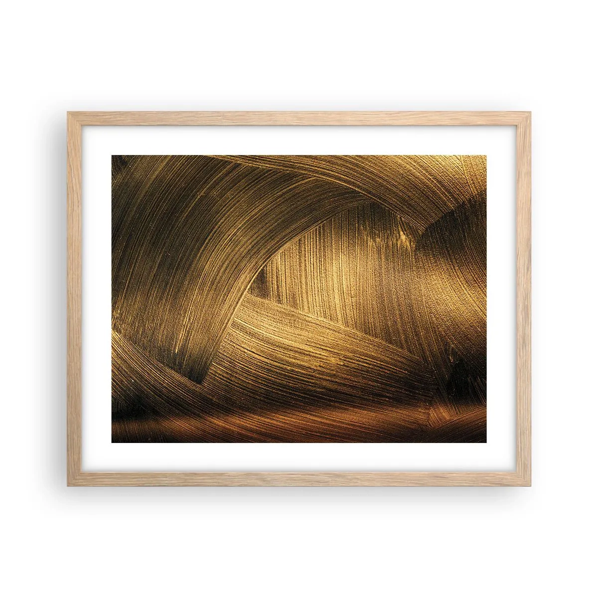 Póster en marco roble claro - En un laberinto de oro - 50x40 cm