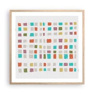 Póster en marco roble claro - Juego desconocido - 60x60 cm