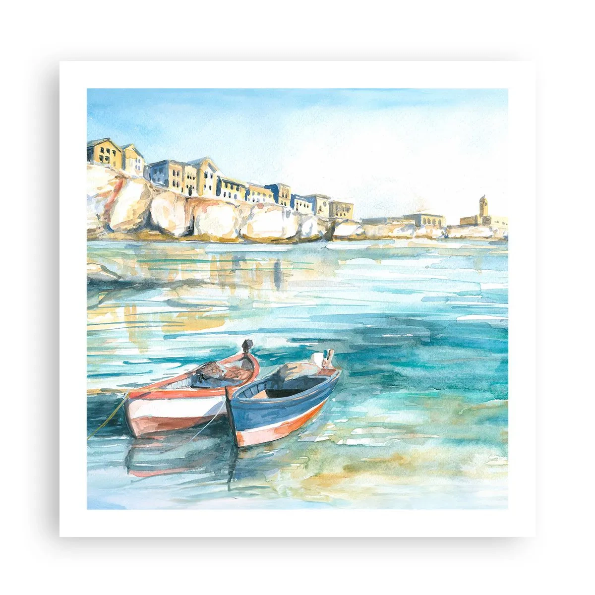 Póster - Paisaje en azul - 60x60 cm