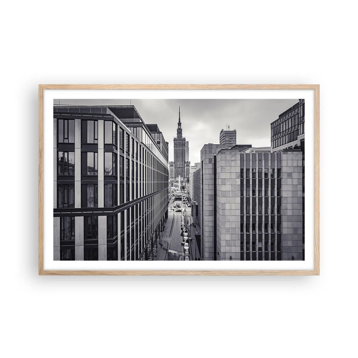 Póster en marco roble claro - Valle de Varsovia - 91x61 cm