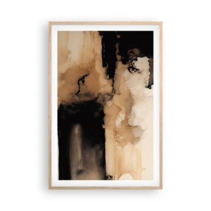 Póster en marco roble claro - Una abstracción intrigante - 61x91 cm