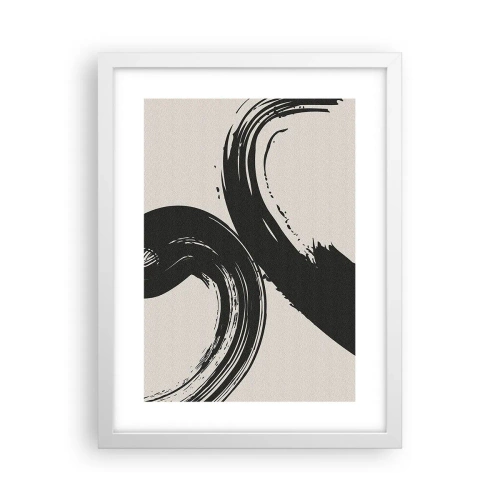 Póster en marco blanco - Barrido y circular - 30x40 cm