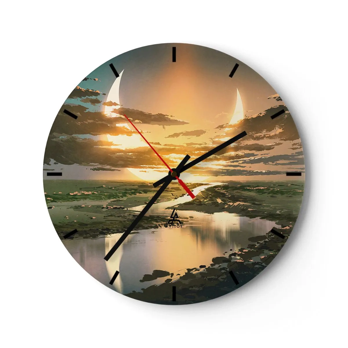 Reloj de pared - Reloj de vidrio - En algún lugar de una galaxia muy, muy lejana - 40x40 cm