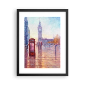 Póster en marco negro - Un día de otoño en Londres - 30x40 cm