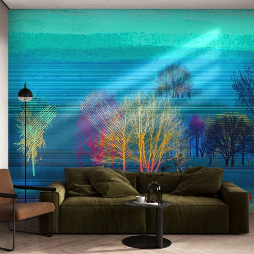 Fotomural Premium Canvas - Un paisaje armónico - Paisaje, Bosque, Abstracción - 500x350 cm