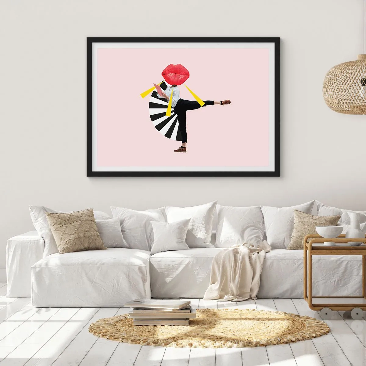 Póster en marco negro - Arte pop surrealista - 50x40 cm
