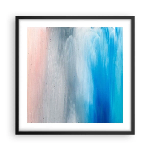 Póster en marco negro - Elementos: aire - 50x50 cm