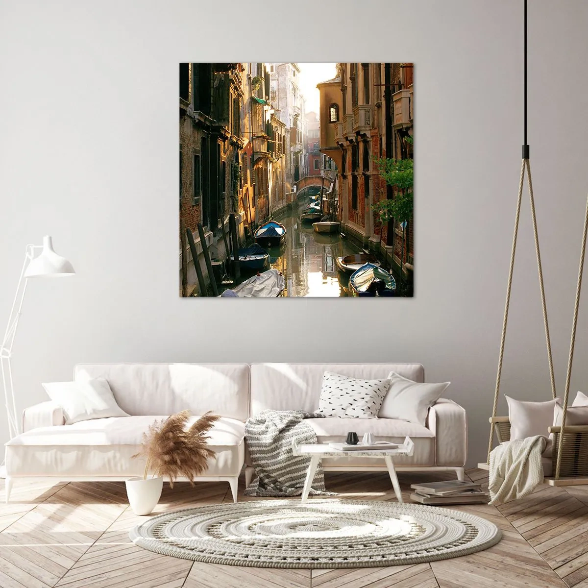 Cuadro sobre lienzo - Impresión de Imagen - En un callejón veneciano - 70x70 cm