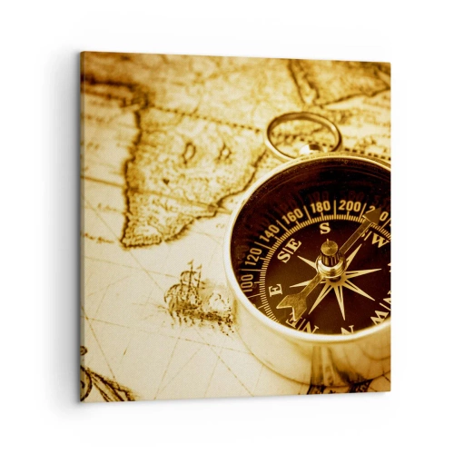 Cuadro sobre lienzo - Impresión de Imagen - ¿Este u Oeste? - 50x50 cm