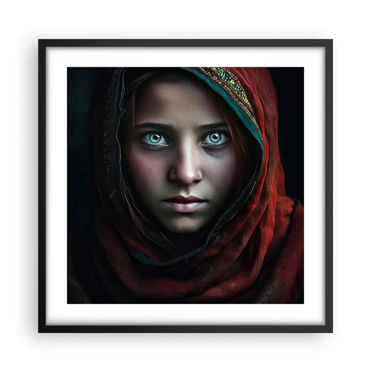 Póster en marco negro - Princesa del Este - 50x50 cm