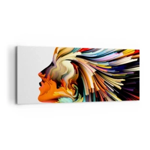 Cuadro sobre lienzo - Impresión de Imagen - La explosión de la imaginación - 100x40 cm