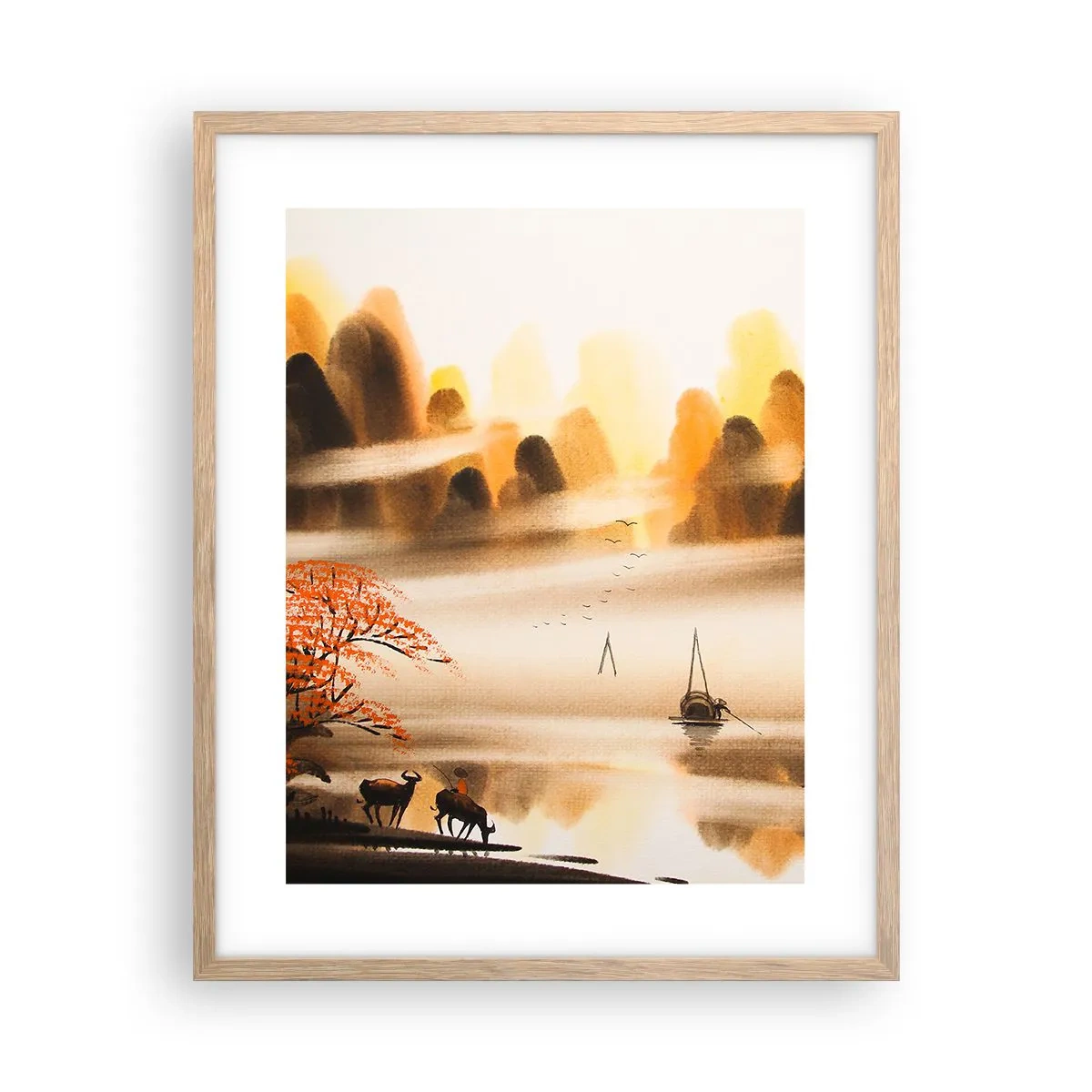 Póster en marco roble claro - Más allá del Lejano Oriente - 40x50 cm