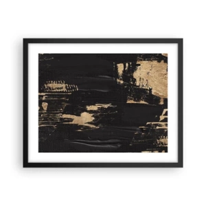 Póster en marco negro - Un rastro de tacto - 50x40 cm