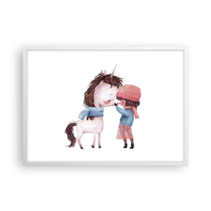 Póster en marco blanco - Un cuento de invierno - 70x50 cm