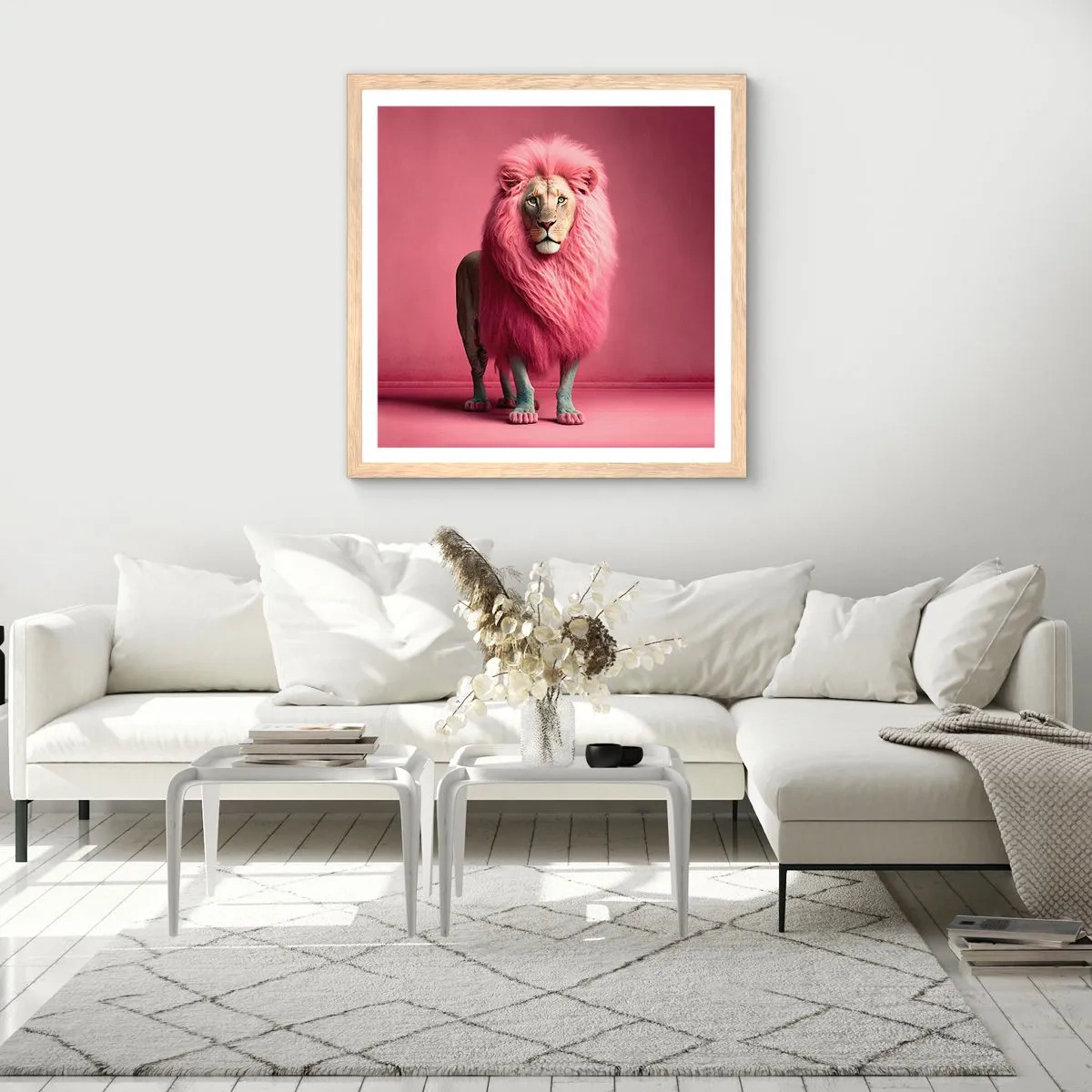 Póster en marco roble claro - Y ya no me tienes miedo - 30x30 cm