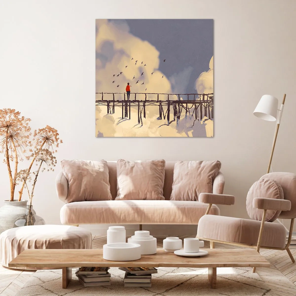 Cuadro sobre lienzo - Impresión de Imagen - Anhelo azul - 60x60 cm