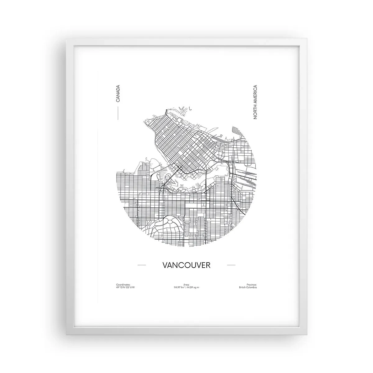 Póster en marco blanco - Anatomía de Vancouver - 40x50 cm