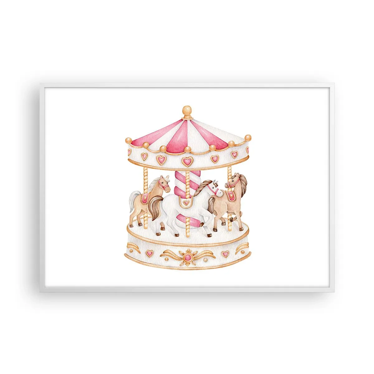 Póster en marco blanco - El dulce mundo de la infancia - 100x70 cm