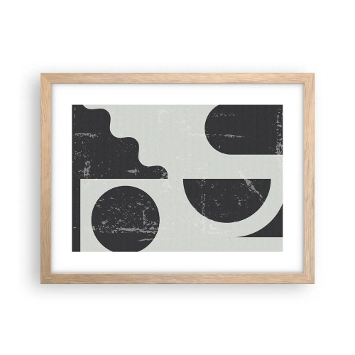 Póster en marco roble claro - Composición arriba y abajo - 40x30 cm