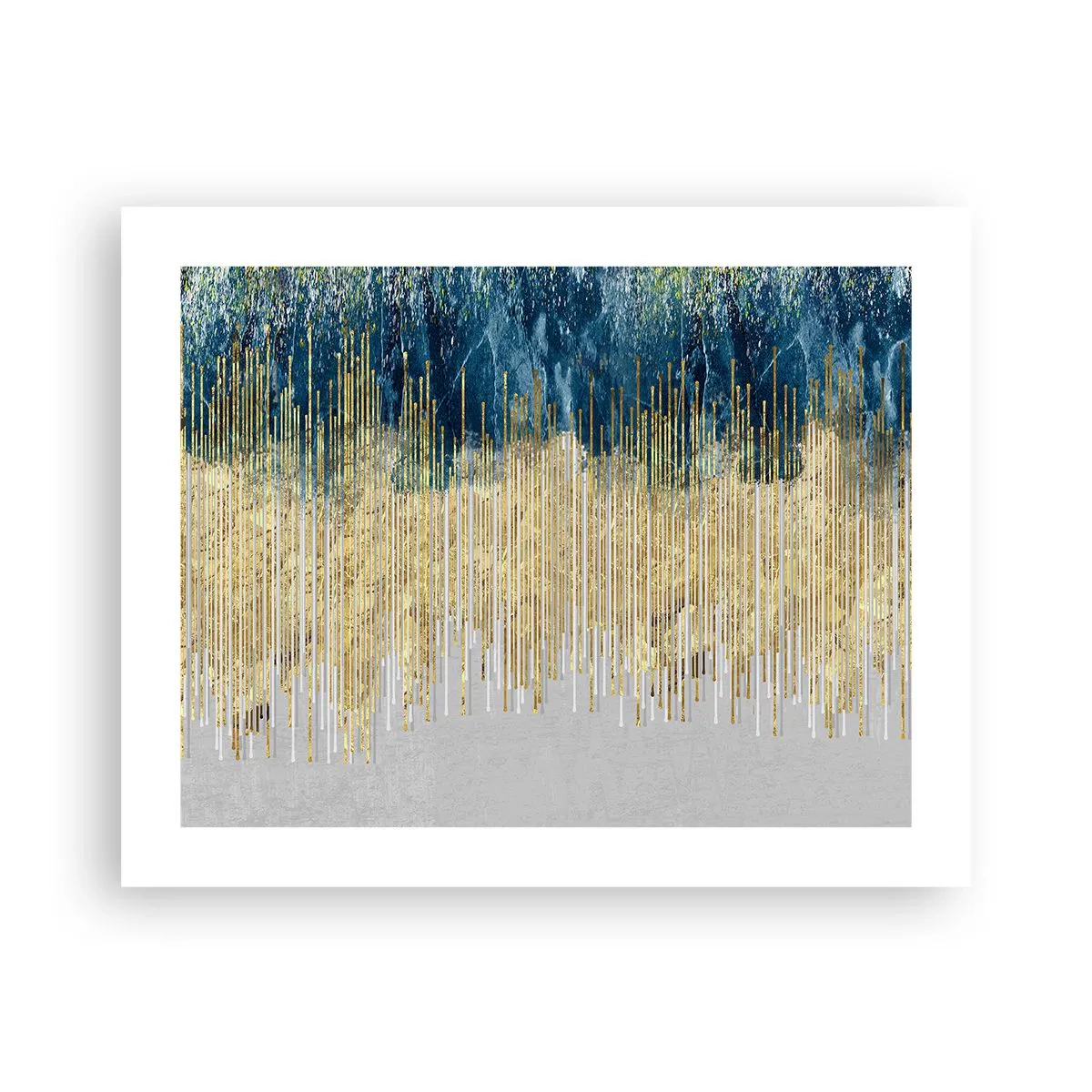 Póster - Frontera de líneas doradas - 50x40 cm