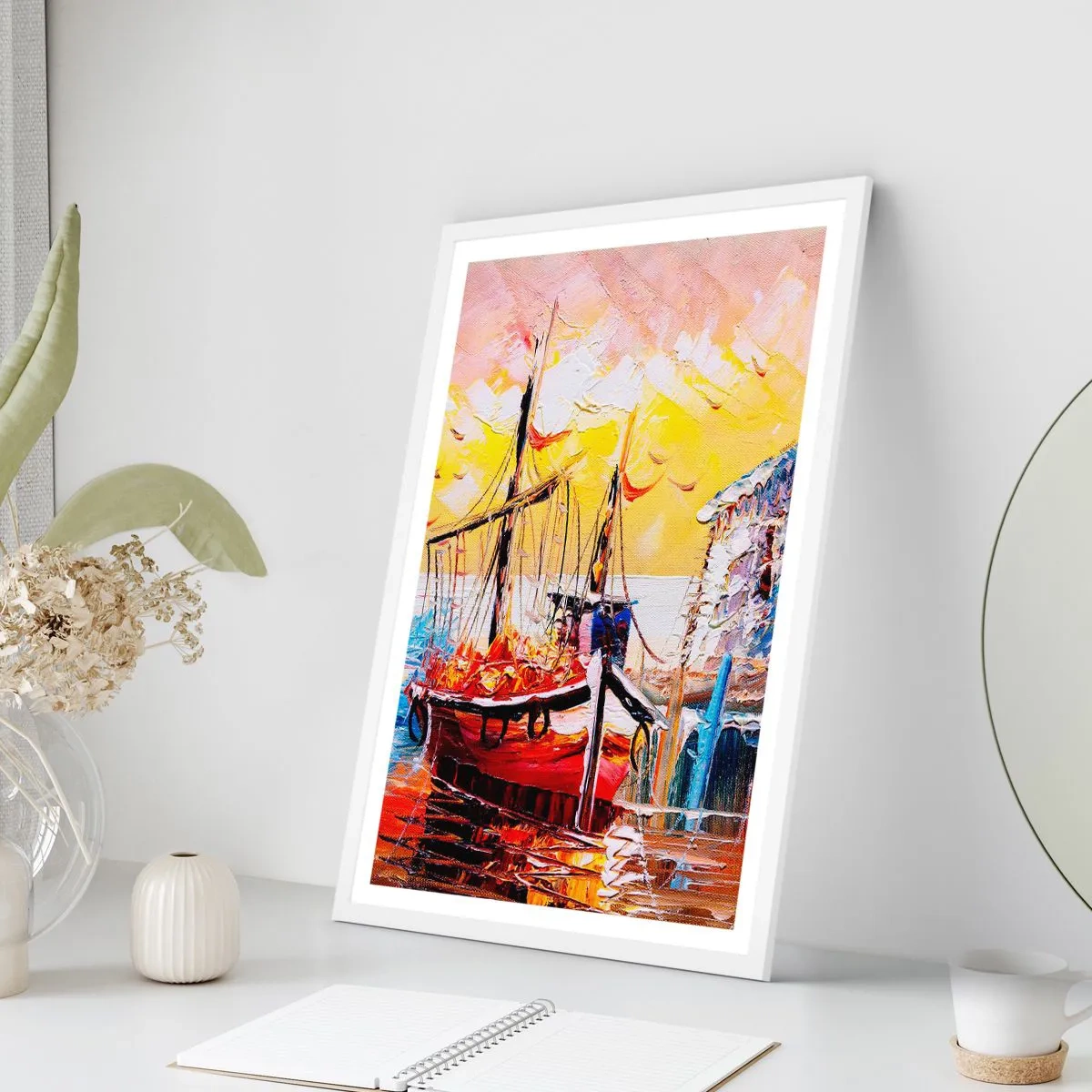 Póster en marco blanco - Feliz regreso - 50x70 cm