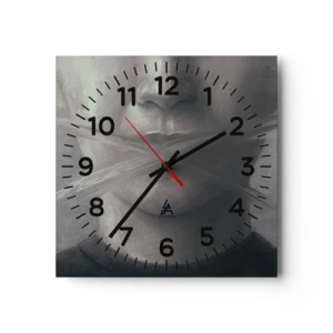 Reloj de pared - Reloj de vidrio - Ni una palabra - 30x30 cm