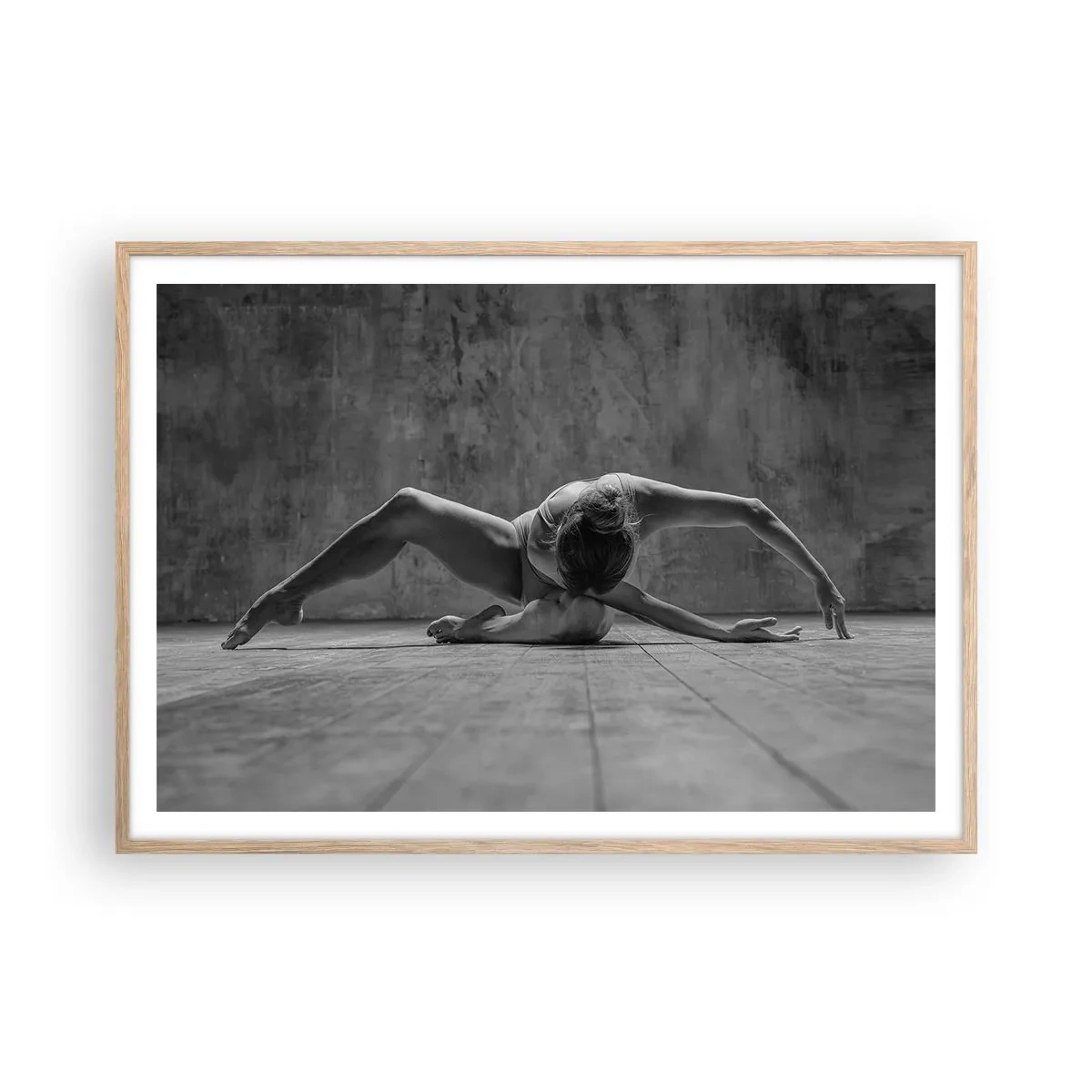 Póster en marco roble claro - Simetría encontrada - 100x70 cm