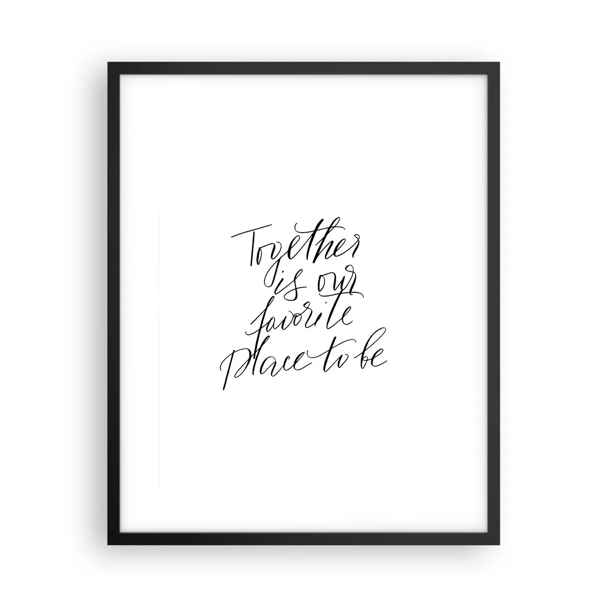 Póster en marco negro - ¿Tú también lo sientes? - 40x50 cm