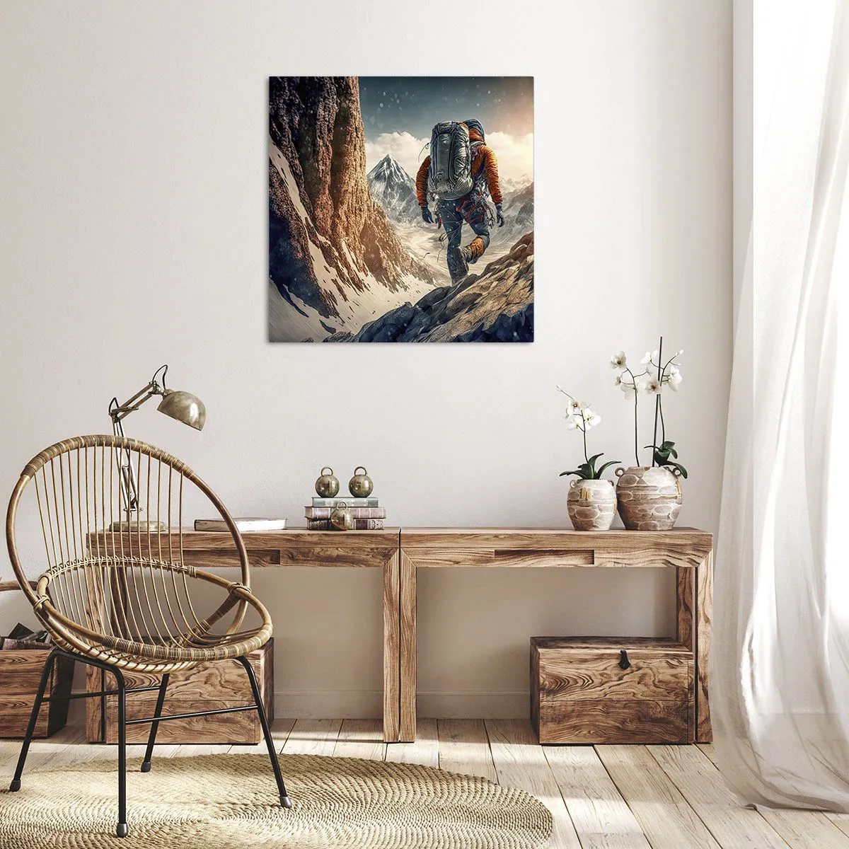 Cuadro sobre lienzo - Impresión de Imagen - Guerrero solitario - 40x40 cm