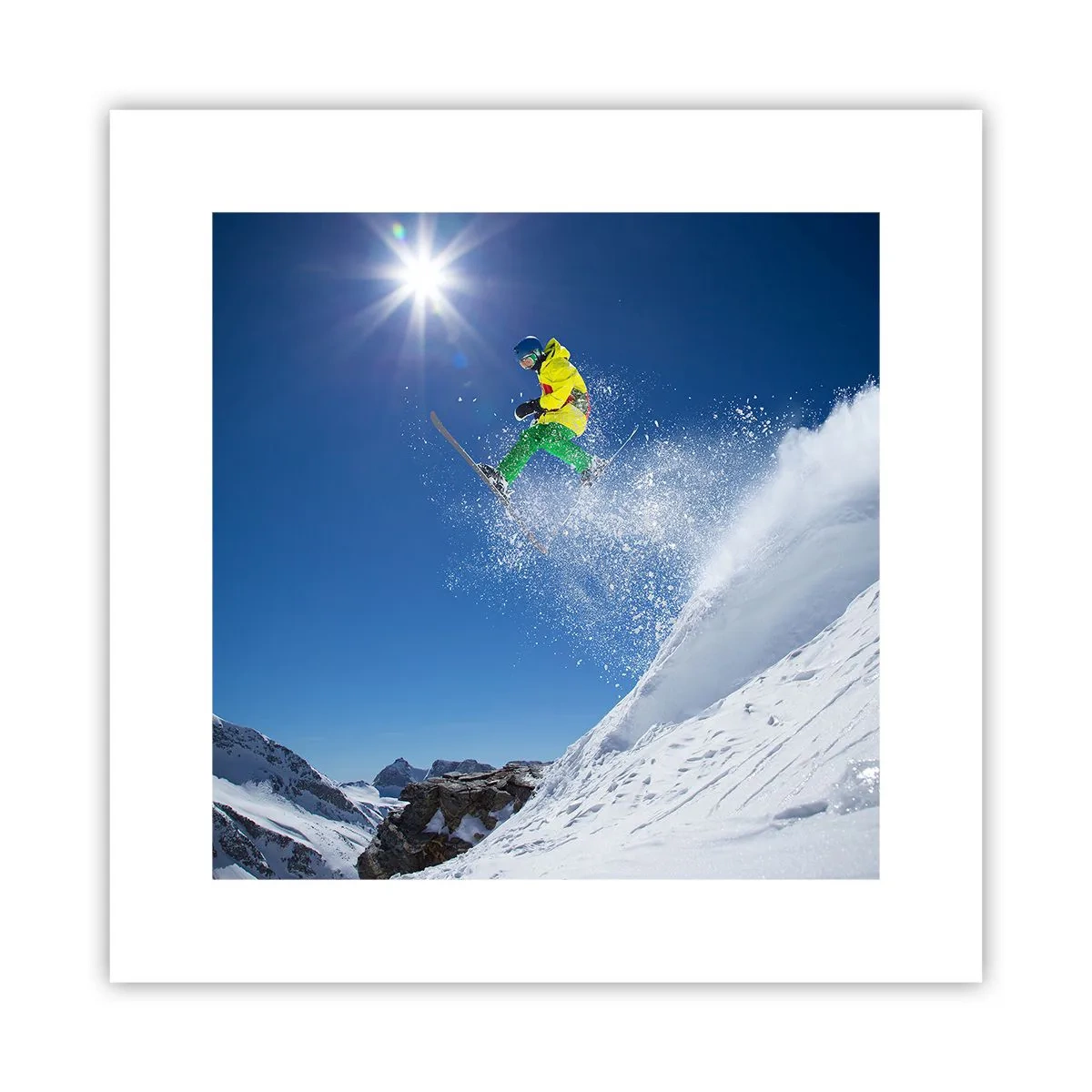 Póster - Bailando con las montañas - 30x30 cm