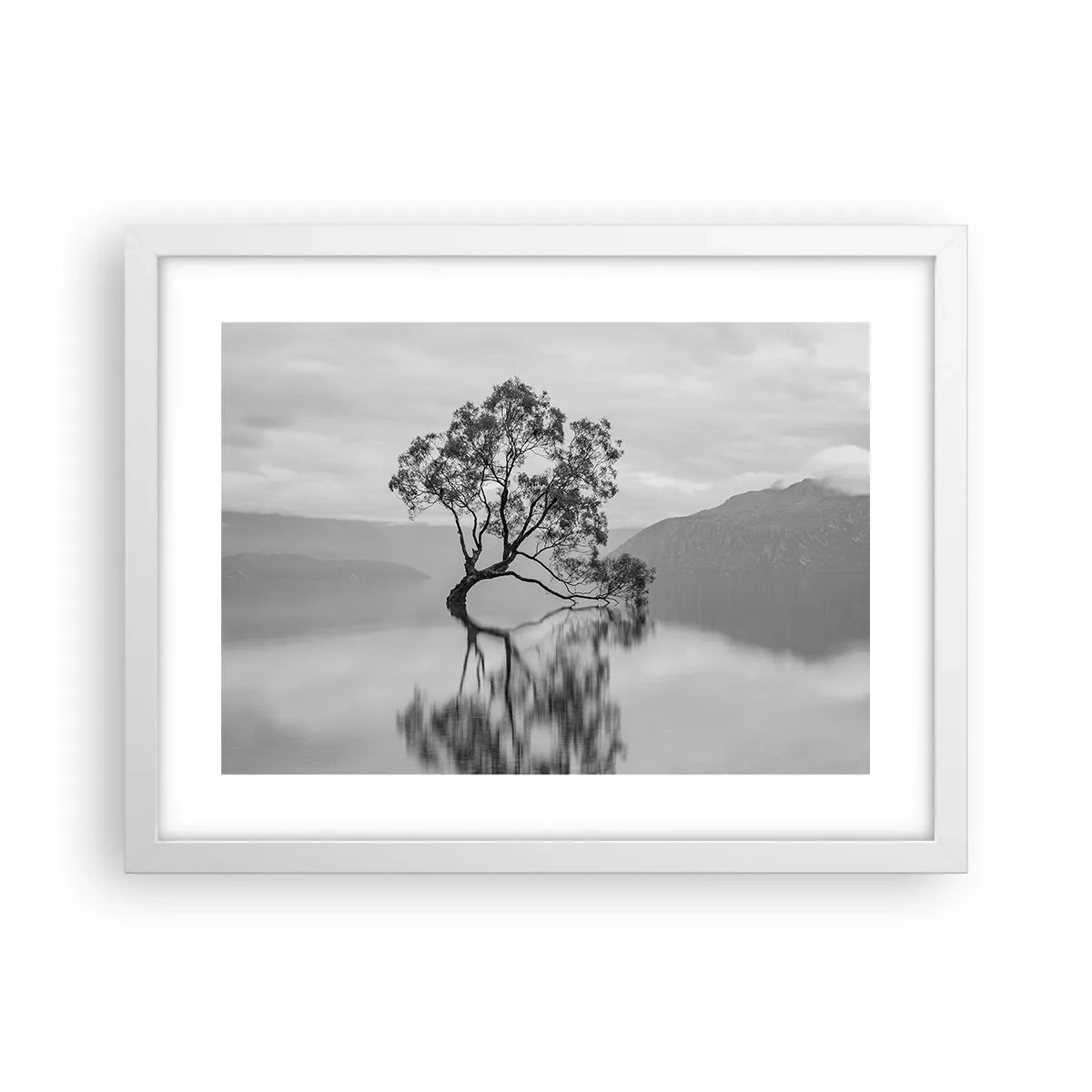 Póster en marco blanco - Existe tal lugar en el mundo - 40x30 cm