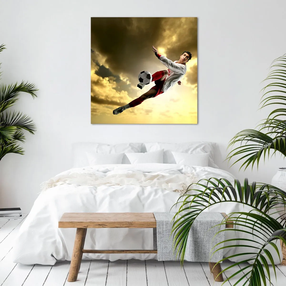 Cuadro sobre lienzo - Impresión de Imagen - El cielo del fútbol - 50x50 cm