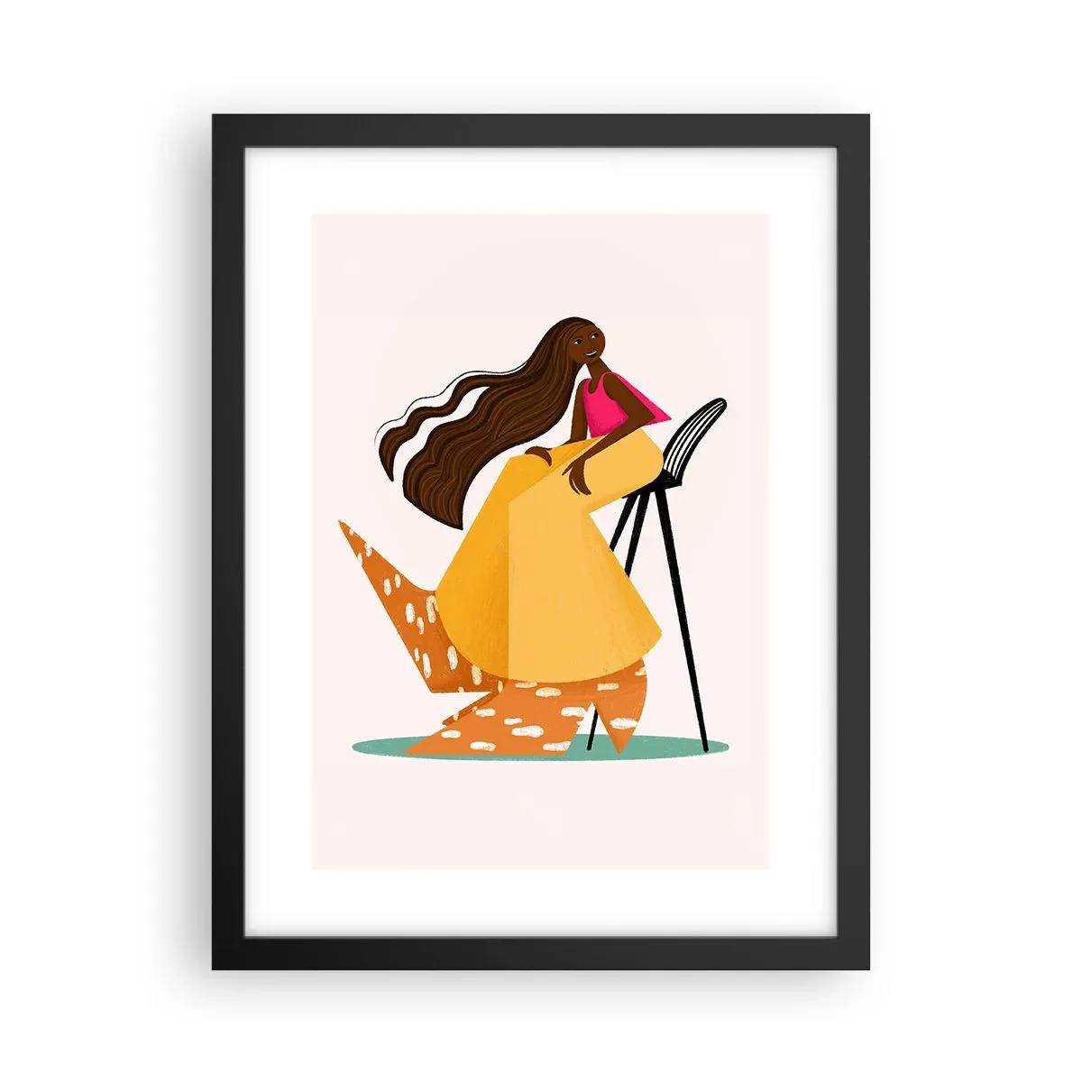 Póster en marco negro - La moda también es divertida - 30x40 cm