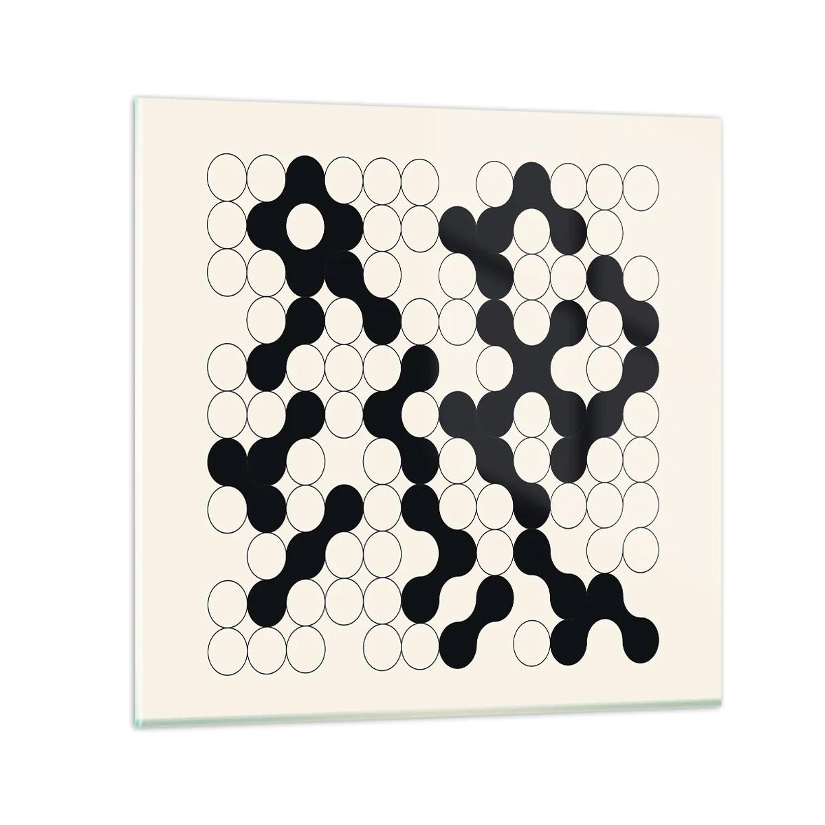 Cuadro sobre vidrio - Impresiones sobre Vidrio - Juego chino - una variación - 30x30 cm