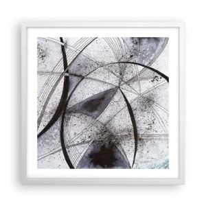 Póster en marco blanco - Fantasía futurista - 50x50 cm