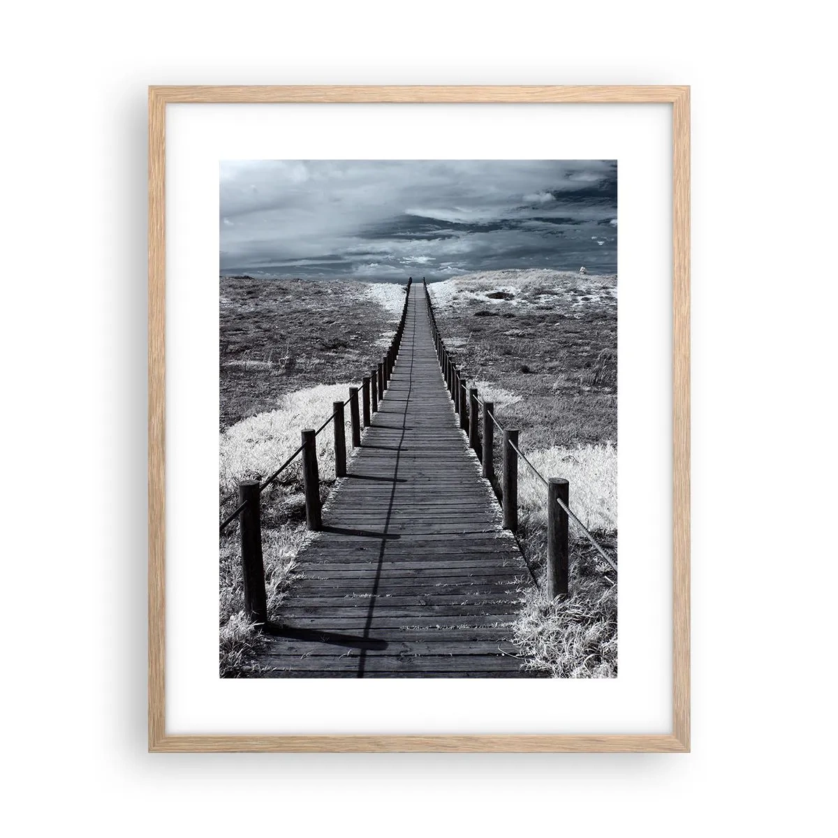 Póster en marco roble claro - En plena costa - 40x50 cm