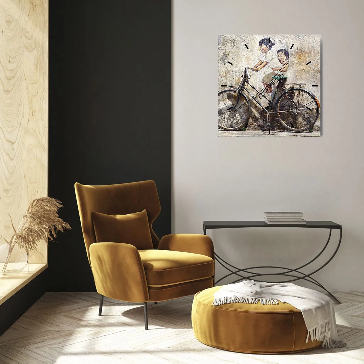 Reloj de pared - Reloj de vidrio - ¿Verdadero o falso? - 40x40 cm