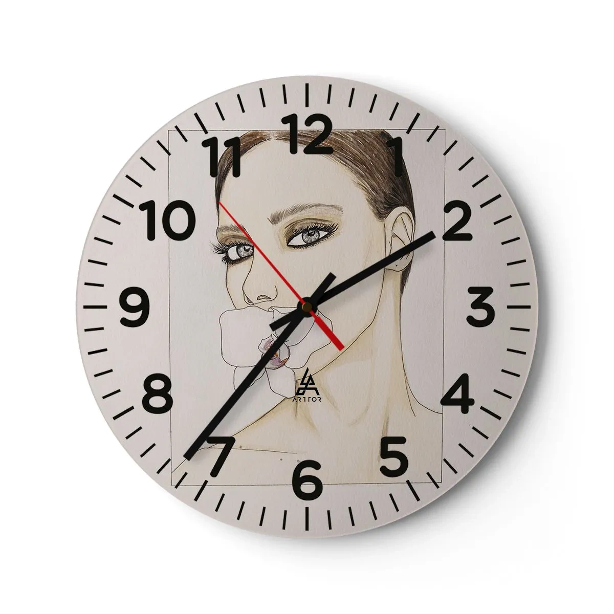 Reloj de pared - Reloj de vidrio - Elegancia y belleza - 30x30 cm