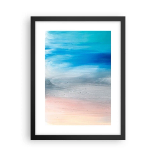 Póster en marco negro - Elementos: aire - 30x40 cm