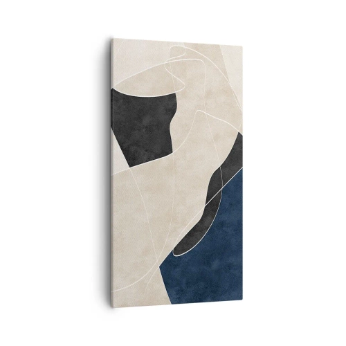 Cuadro sobre lienzo - Impresión de Imagen - Composición abstracta - contraste de colores - 55x100 cm